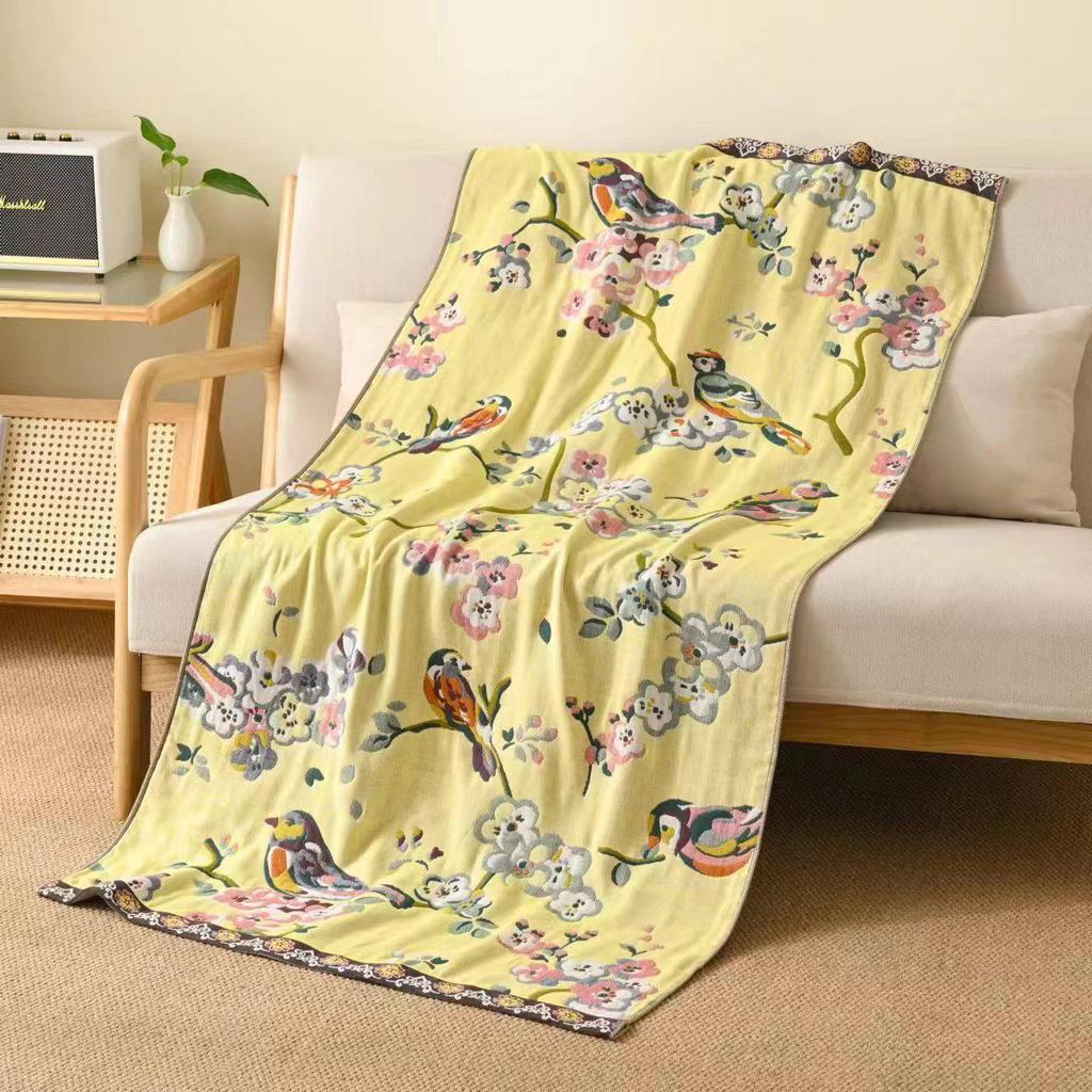 Extra Large Cotton Gauze Cartoon Bath Towel - Soft, Quick-Drying for Adults & Kids