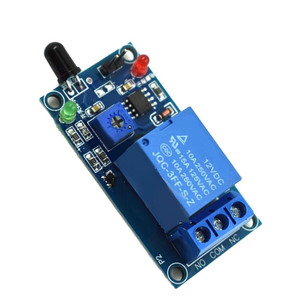 DC 12V Fire Detection Module 60 Degree Detection Angle Fire Alarm Sensor Relay Module  Factory