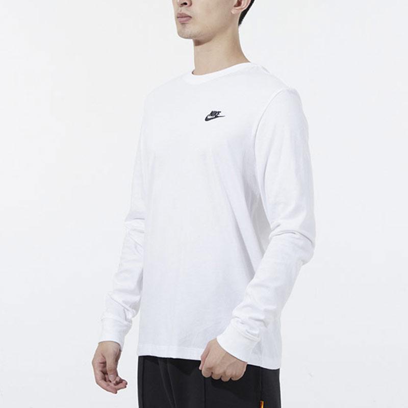 Nike Embroidered Logo Loose-Fit Running Long Sleeve T-Shirt Men Tops White AR5194-100