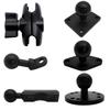 Universal 1-Inch Ball Head Mount with Connecting Rod and Standard Hole Spacing.