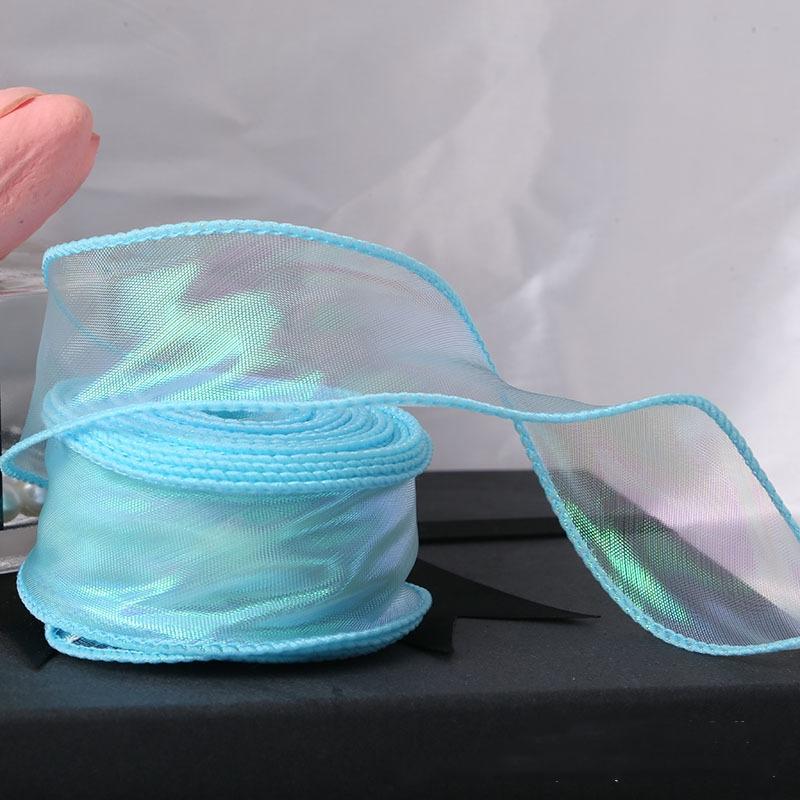 

9M 4CM Рыбий хвост пряжа лента для DIY бант украшение для волос букет подарочный упаковочный материал волнистые шелковые ленты декор для вечеринки