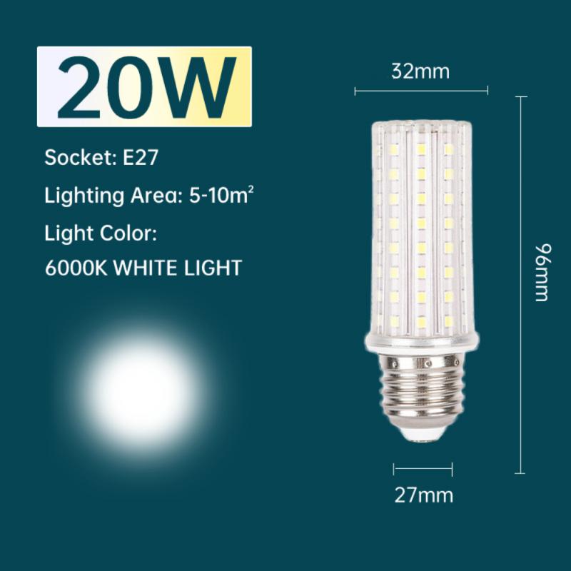 1pc LED Bulb E27 E14 Corn Lamp LED Light 10W 20W 24W Bedroom Living Room Decorative Lighting Bulb 6000K Luminous Accessories