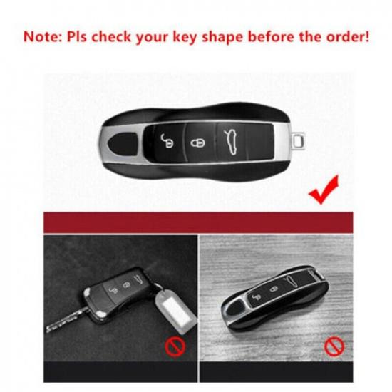 Bright Black Car Key Case Replacement Special For Porsche Macan Cayenne 14 15 16
