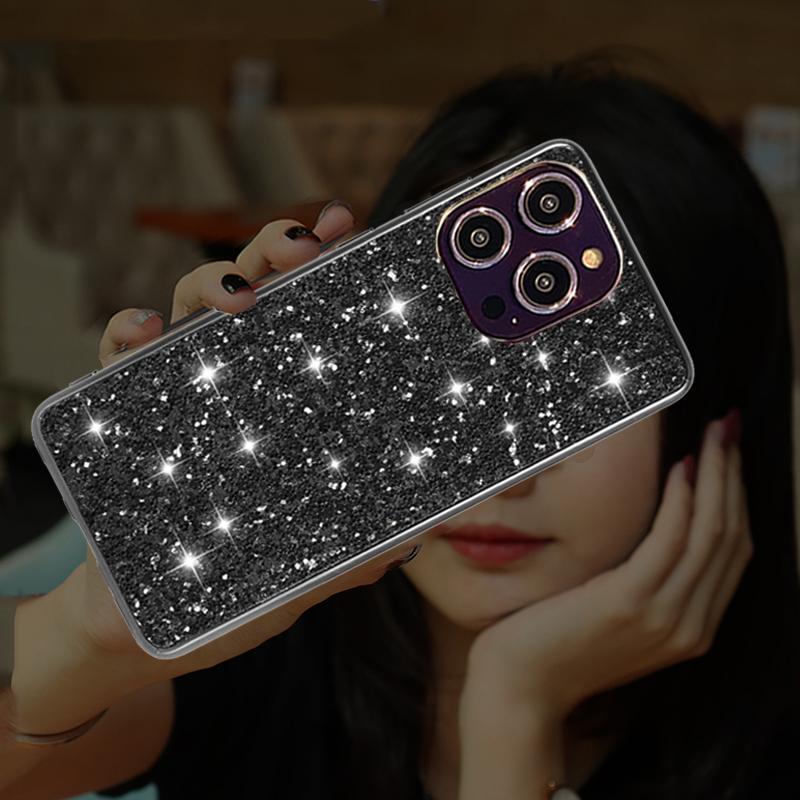 

Чохол для iPhone 14 Pro Max Luxury Bling Gbrilliant Покриття блискіток Чохли для телефону для iPhone 14 13 12 11 Pro Max плюс м яка задня кришка TPU iPhone 14 чорний