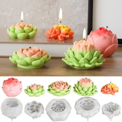 Flexible Silikonform, 3D-Blumenform, Kerzenformen, Duft-Aromatherapien, Herstellungsform, handgefertigte Desktop-Ornament-Form
