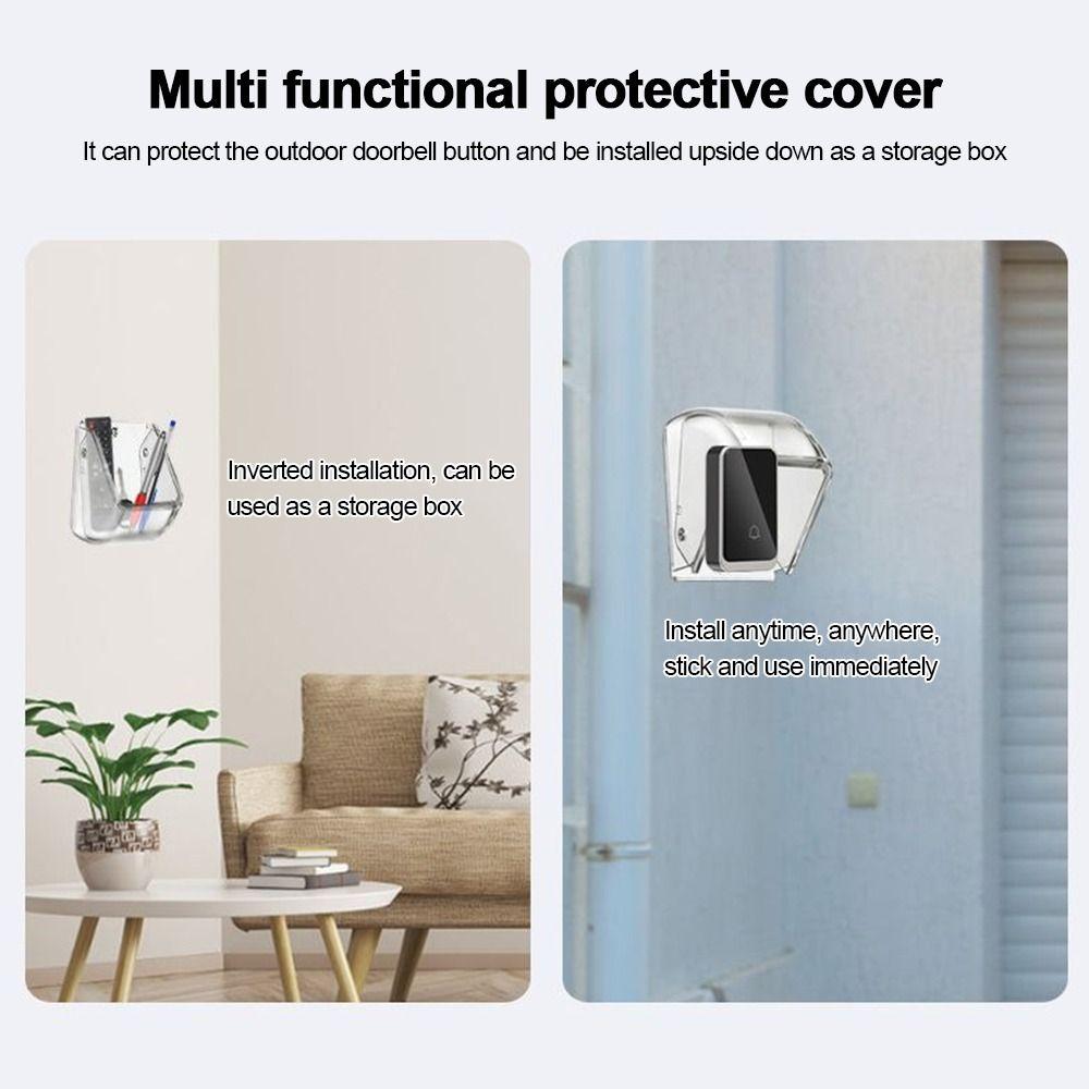 Waterproof Ring Doorbell Cover Transparent Wireless Doorbell Cover Doorbell Rain Cover  Outdoor Use