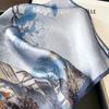 Small Neck Scarves For Ladies Square 100% Silk Scarf New Luxury Brand Women Handkerchief Bag Scarfs Female Head Bandana