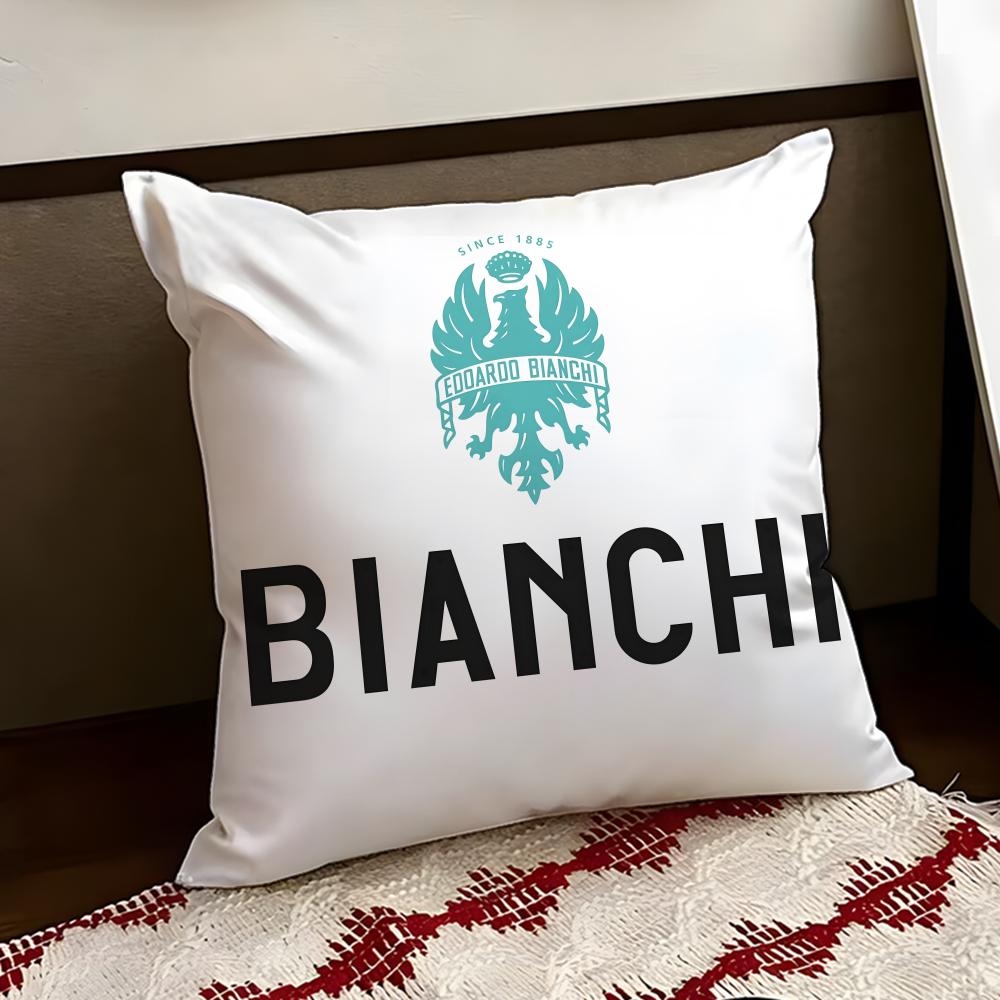 Luxury BBianchi Logo Cushion Cover Reversible Soft Durable Pillow Cover Home Car MultiScene Use for Daily Comfort