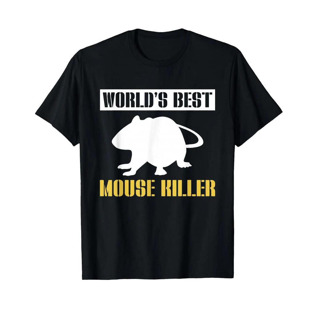 Worlds Best Mouse Killer Exterminator T Shirt Vintage Washed Graphic Versatile Fashion Breathable Top For Everyday Wear Homme