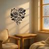 Halloween Heart Rose Metal Wall Decor Modern Home Ornament