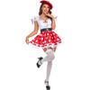 Costume ludique de Mickey Mouse, robe à pois rouges et blancs pour Halloween, costume fabriqué par la danseuse principale Minnie