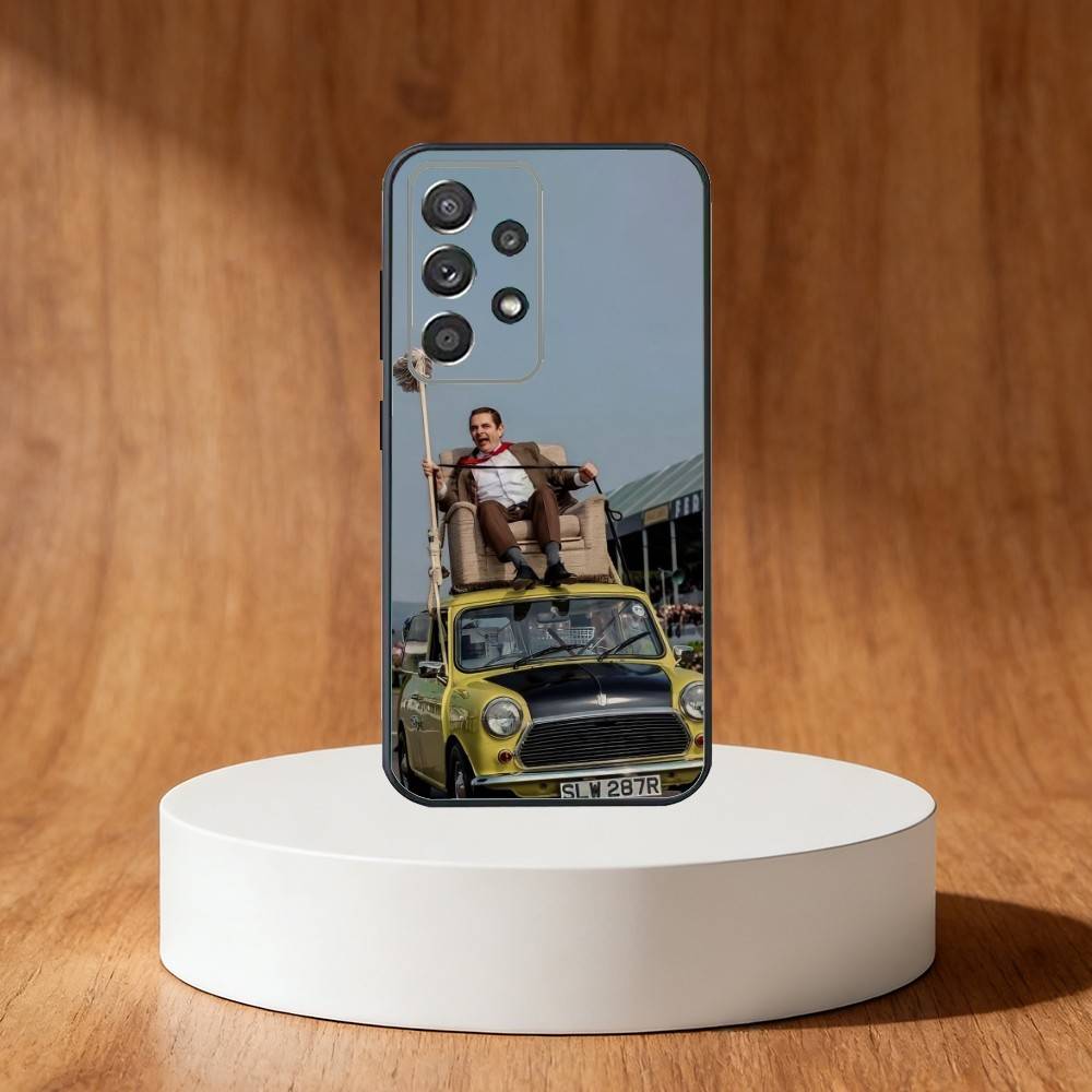 Funny Mr B- BeanS Phone Case For Samsung S25,S24,S21,S22,S23,S30,Ultra,S20,Plus,Fe,Note,10,9,5G Black Cover