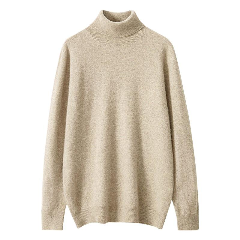 Men's Cashmere High Neck Knit Pullover Sweater, Plus Size, Autumn/Winter Collection