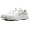 Li Ning Common 80s Synthetic Leather Fashion Comfortable Non-Slip Wear-Resistant Low-Top Skate Shoes Women sneaker White AGCU158-1