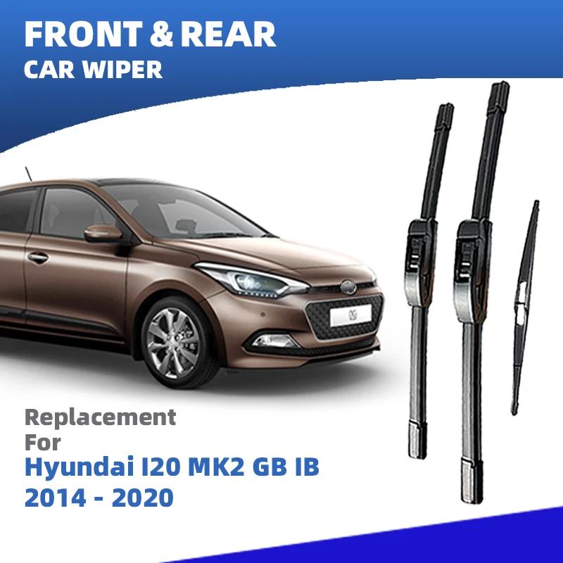 

LHD Front Rear Windshield Wiper Blades For Hyundai I20 MK2 GB IB 2014- Elite Windscreen Accessories 2015 2016 2017 2018 3pcs