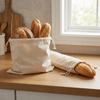 2PCS Large Linen Bread Bag Eco Friendly Drawstring Bread Bag Food Container  Homemade Bread