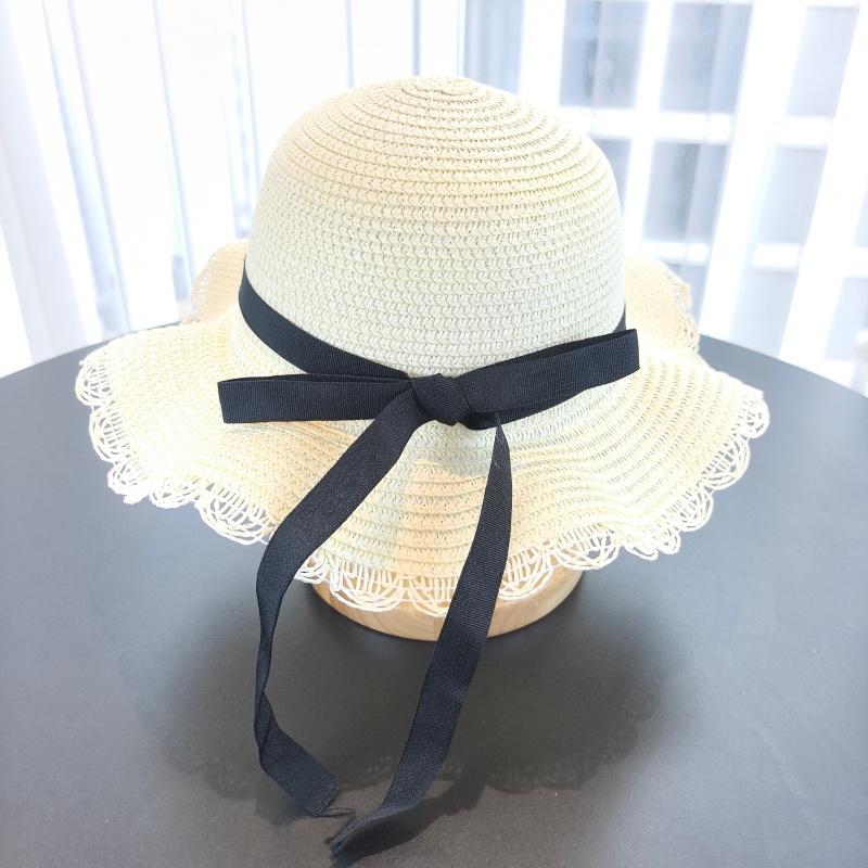 Kids Sun Hat Girls Summer New Straw Bag Cap Set Baby Travel Sun Protection Beach Hats Sun Fisherman Hat