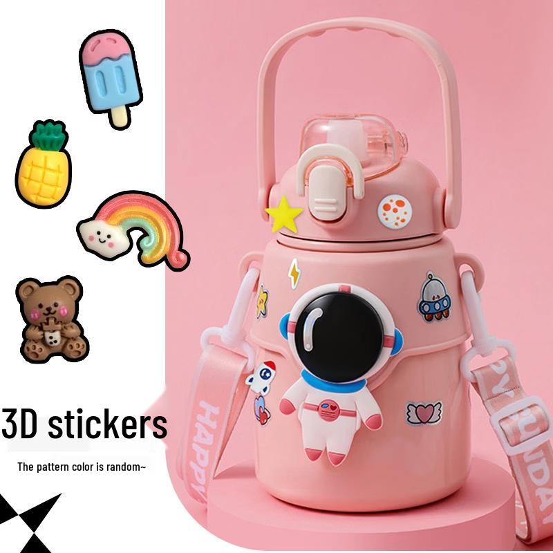Cute Portable Kids Insulated Straw Cup