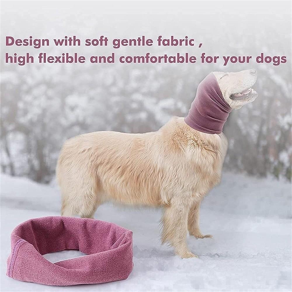 Elastic Dog Ear Muffs Waterproof Pet Calming Hood Soundproof Scarf for Pets Swimming & Grooming