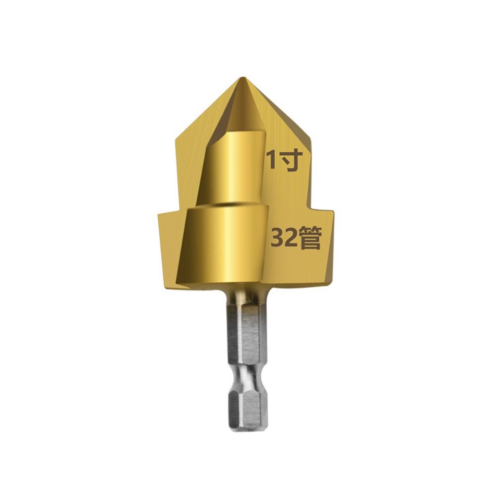 Hexagonal Handle Pipe Reaming Drill Bits Three Blade Plumbing Pipe Reamer Holes Shaping