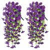 Uv-Resistant Artificial Morning Glory & Eucalyptus Hanging Decor - Perfect For Home, Garden, Weddings | Versatile Outdoor