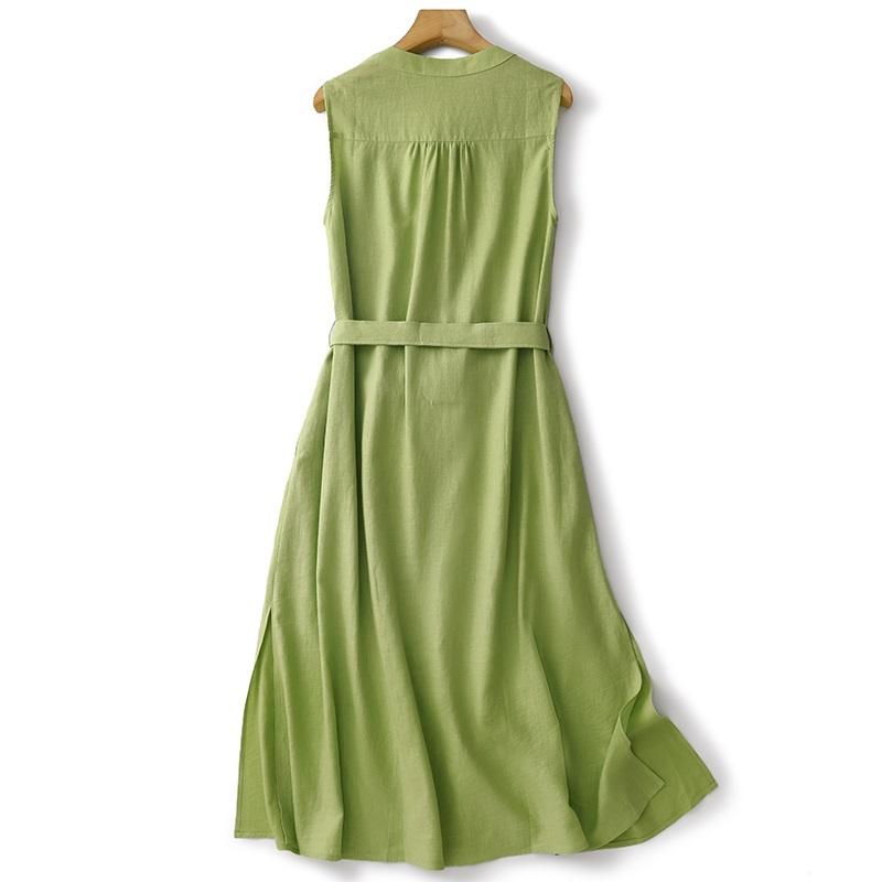 Sleeveless Plus Size Cotton Vintage New In Dresses for Women Casual Loose Long Summer Dress