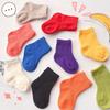 Candy Color Baby Socks Solid Cotton Toddler Sock Soft Breathable Sweat Absorption Knit Socks For Boy Girl Infant First Walker