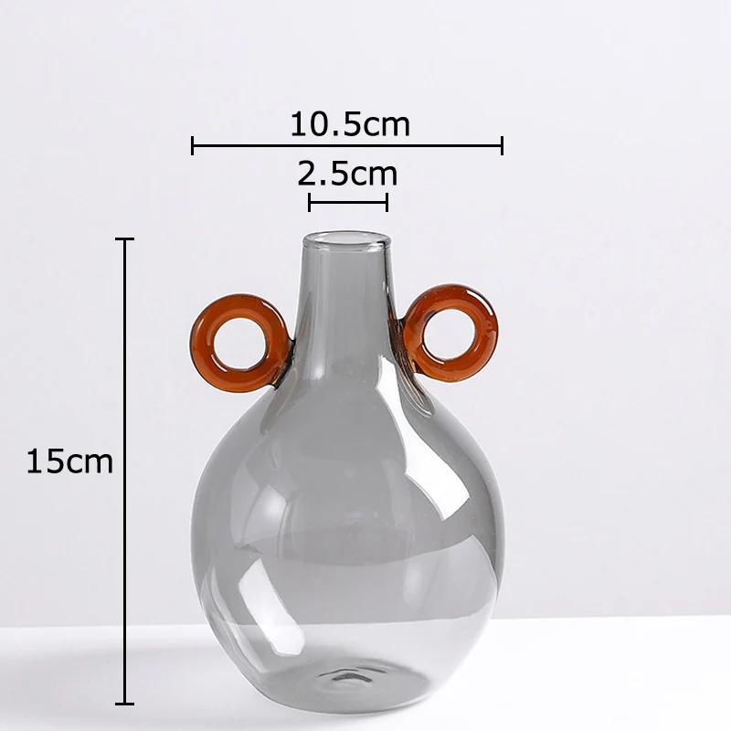 Minimalistische Transparente Glasvase Hydrokultur Pflanztopf Tischdekoration Blumenarrangement Blumenvase Raum Ästhetische Dekoration