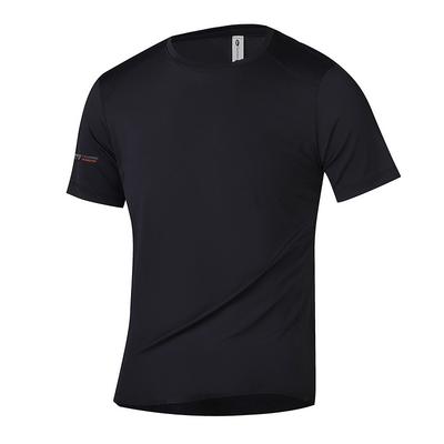Sport-T-Shirt mit hoher Dehnung und kurzen Ärmeln für Herren, schnelltrocknende Kleidung aus Eisseide, Outdoor-Bekleidung für Herren mit lockerer Oversize-Passform und halben Ärmeln