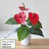 Artificial Green Radish Leaf Potted Plant for Living Room and Desktop Decoration