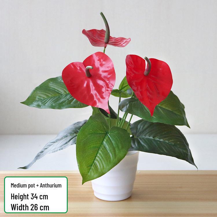 

Искусственный зеленый лист редиса в горшке для украшения гостиной и рабочего стола