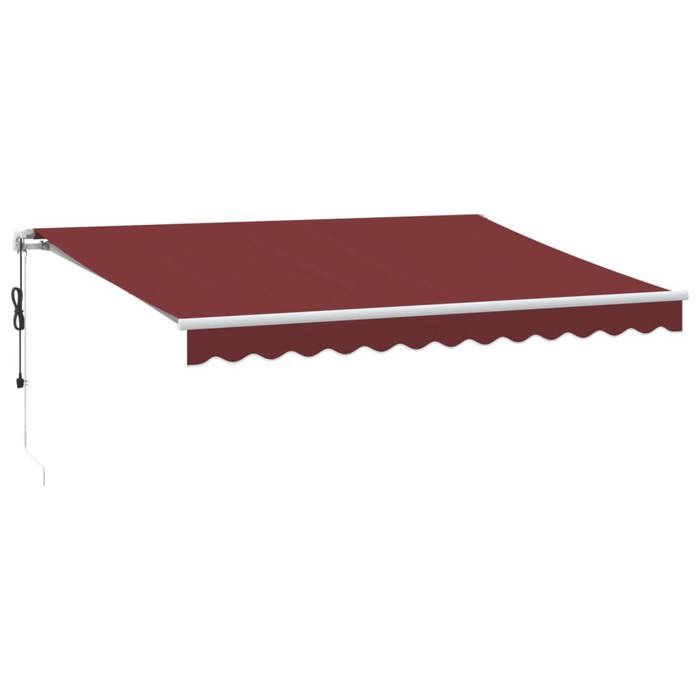 VidaXL Automatic Retractable Awning Bordeaux 350x250 Cm 3310183