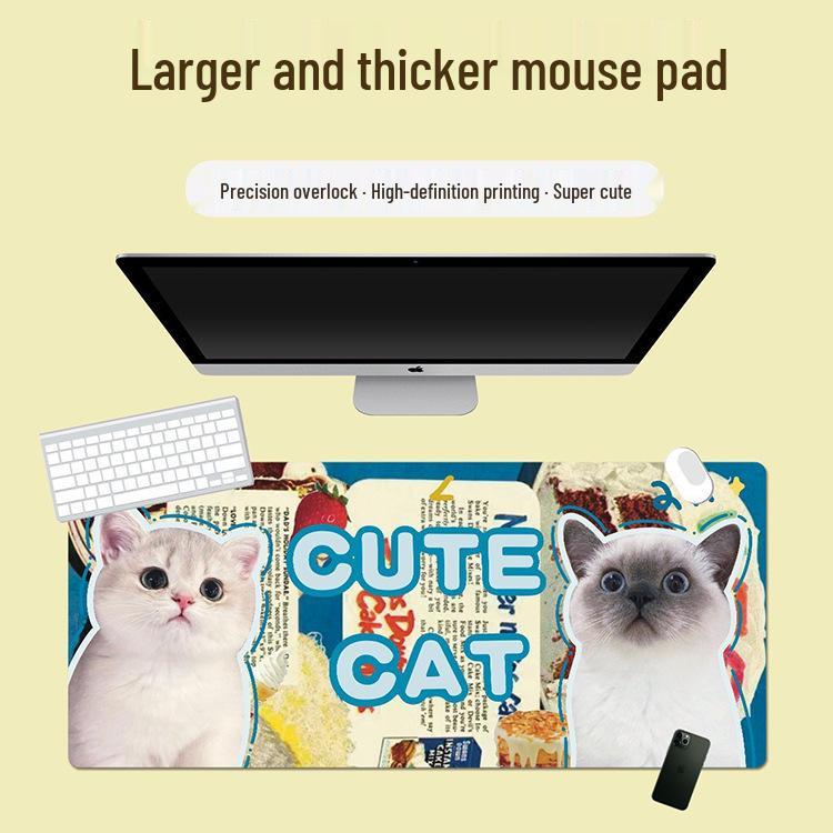 

Premium Autumn Cat Mouse Pad - Extra Large, Dirt-Resistant, Thick with Lock-Edges (800x300x3mm) Extra Large, Thick, Lock Edge