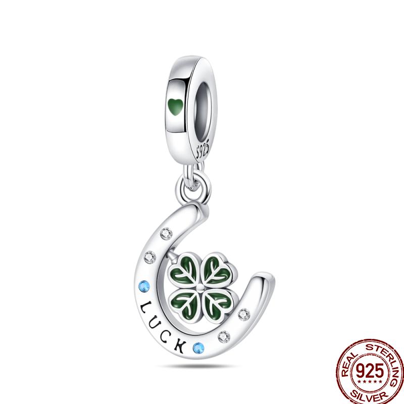 Copper Jewelry Pendant Early Spring Four Leaf Clover Flower Charm Fit Pan Beads Jewelry Birthday Diy Gift Fine Jewelry