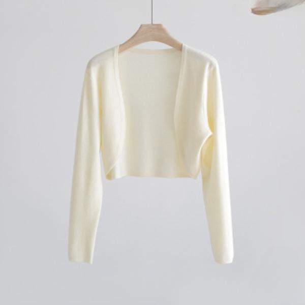 

Вязаная куртка-кардиган, женская летняя шаль, весенне-летняя верхняя одежда, тонкая майка, рубашка с кондиционером, рубашка-прикрытие, короткий топ XL бежевый