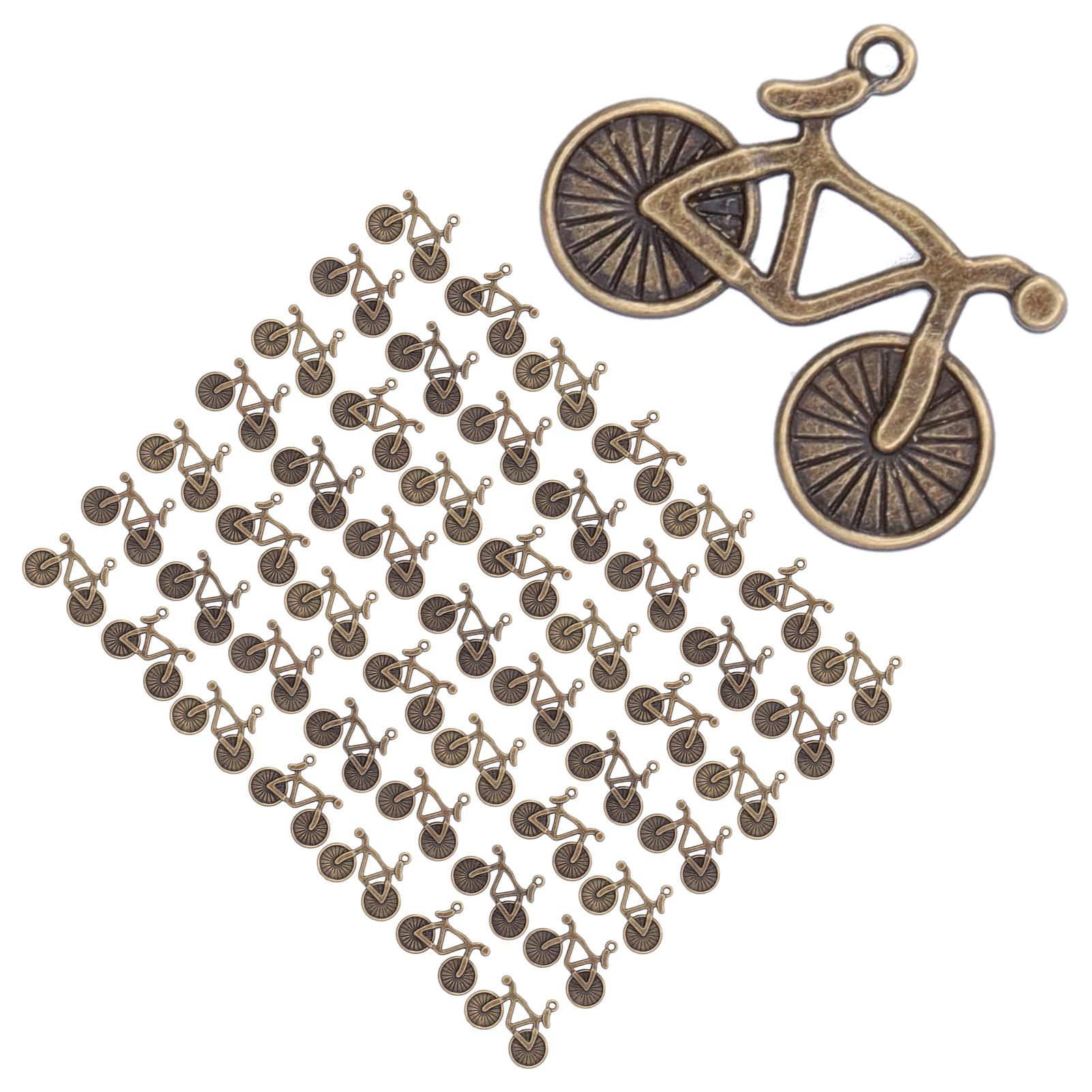 

50Pcs Bicycle Pendants Key Ring DIY Jewelry Accessories HandMade Bracelet Necklace Decorations