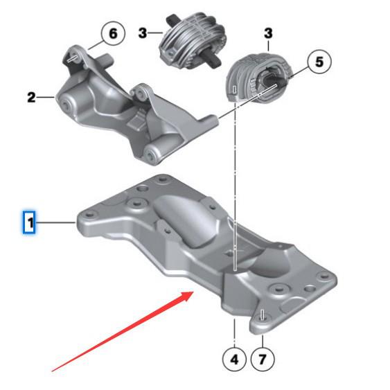 22326788568 Compatible Oil Pan Bracket for BMW 5 Series F10/F18