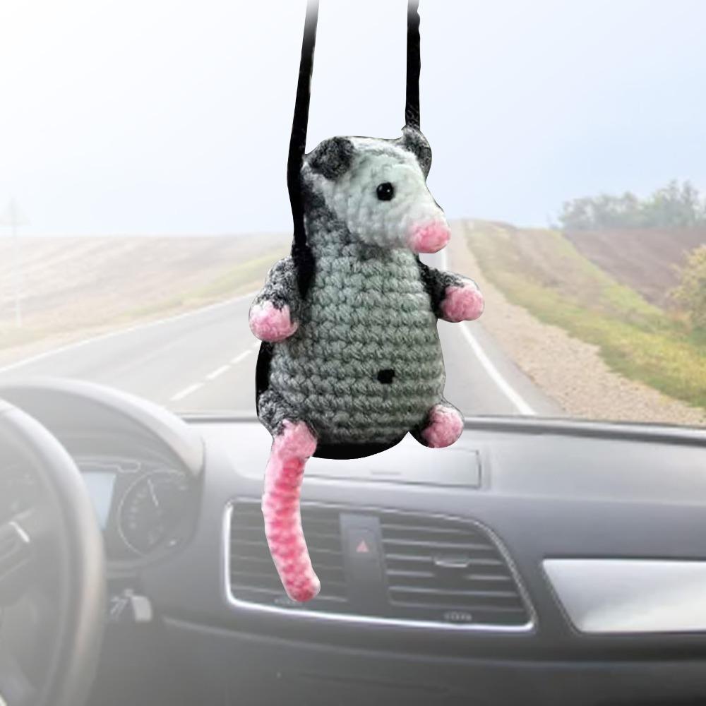 Pendant Car Hanging Ornament Crochet Car Mirror Decor Rearview Mirror Accessory  Rearview Mirror B