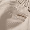 Men's Black Casual Chino Shorts Elastic Waist, Button Fly, Pocket Design for Summer Streetwear & Daily Wear