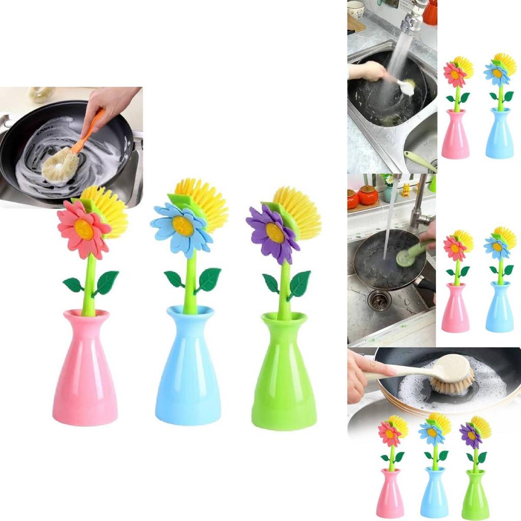 Multi-functional Non-stick Kitchen Brush Long Handle For Effortless Pot And Pan Washing