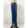 Women's Retro Fashion High-waisted Open Denim Skirt Slim Package Hip Skirt Medium-length Half-body Skirt