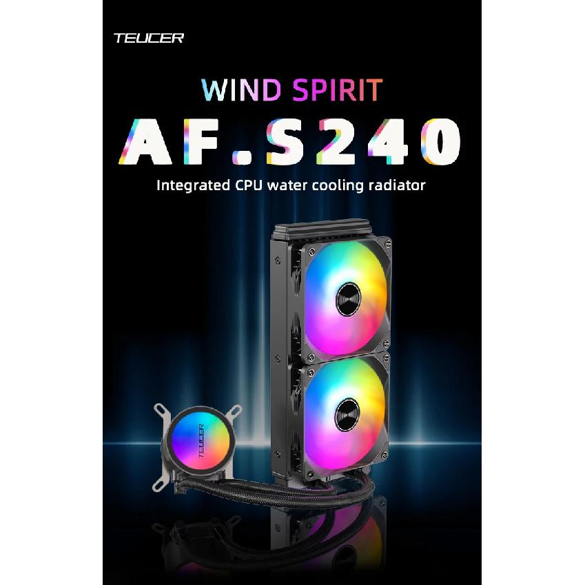 TEUCER AF-S120 Water Cooler 120mm RGB Fan Liquid Heatsink Integrated Radiator Cpu Cooling for Intel LGA115x 1200 1700 2011
