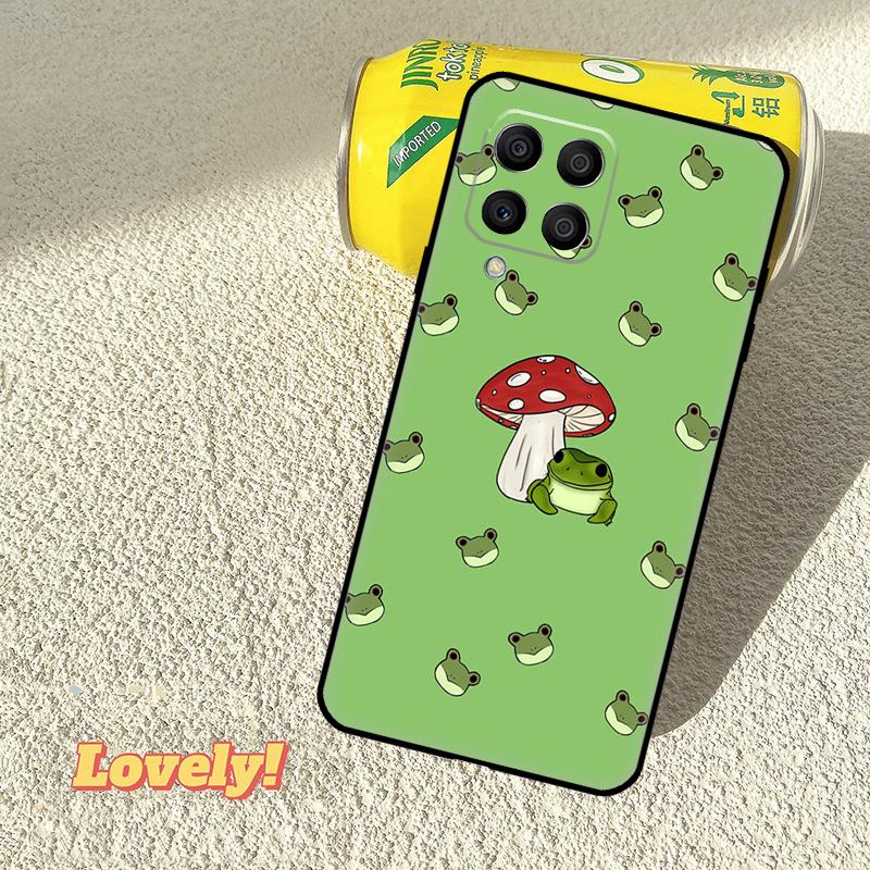 Kawaii Frog Mushroom Case For Samsung Galaxy M52 M36 M06 M16 M56 M33 M15 M55 M31 M13 M12 M14 M53 M32 M35 M34 M54