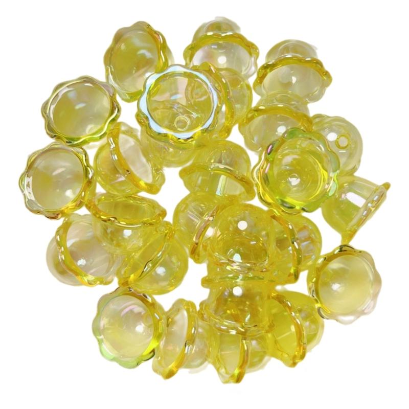 Sturdy Acrylics Winds Chimes Beads Portable Accessory for Craft Jewelry Making Clear 3D Charm Bead Accessories