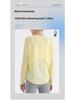 Women's Breathable Long Sleeve Round Neck Yoga Top - Slim Fit Running Fitness T-Shirt