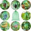 Grape Protection Bag, Organza Bags with Drawstring, Fruit Protection Bag, Reusable Organza Grape Protection Bag, to Protect Against Wasps, Birds (Gras