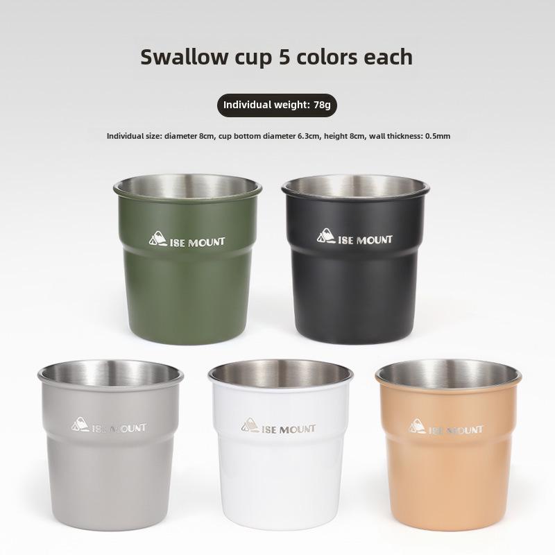 Mehrzweckbecher aus Edelstahl für den Außenbereich zum Campen, für Bier, Kaffee, Wasser und Getränke