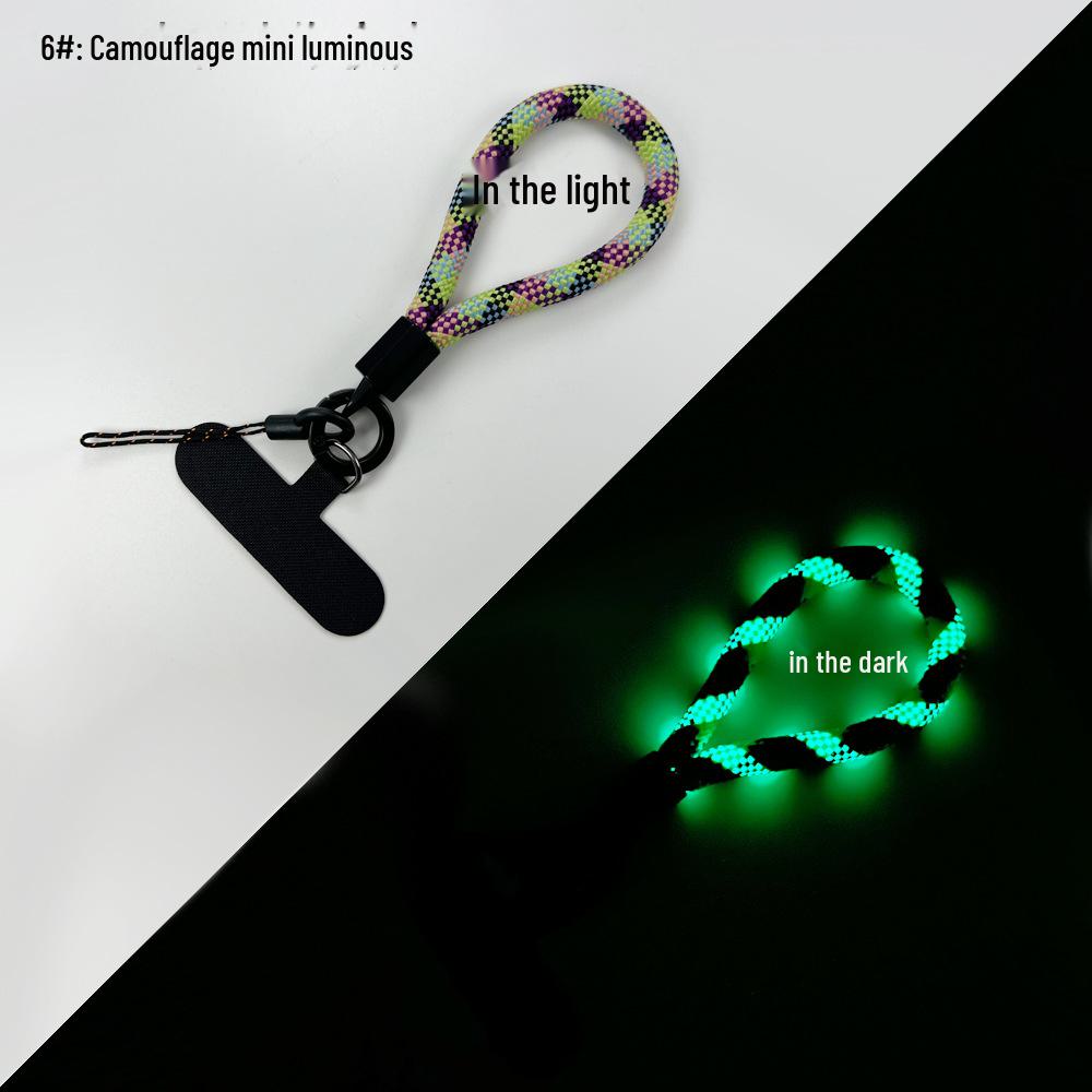 Luminous Mini Phone Lanyard with Multifunctional Camera Safety Rope & Keychain Clip