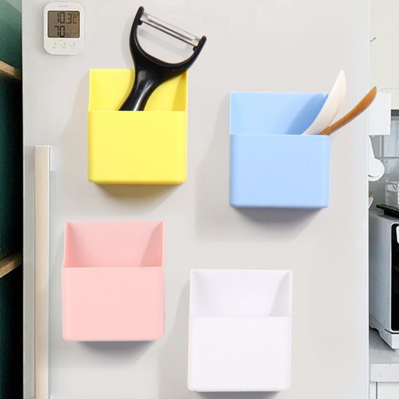 1pc Multi-color Magnetic Pen Holder Storage Box, Good Load-bearing Capacity, for Secure Attachment To Fridge, Whiteboard, Locker