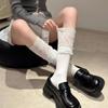 2021 Lace Calf Socks Ballet Style Stacking Socks Medium Tall Women'S Cotton Socks Pure Desire Wind